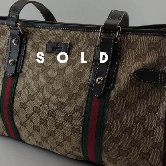 Gucci Handbags - ⭐️🆕[Gucci] Vintage Logo Canvas/ leather Bag
